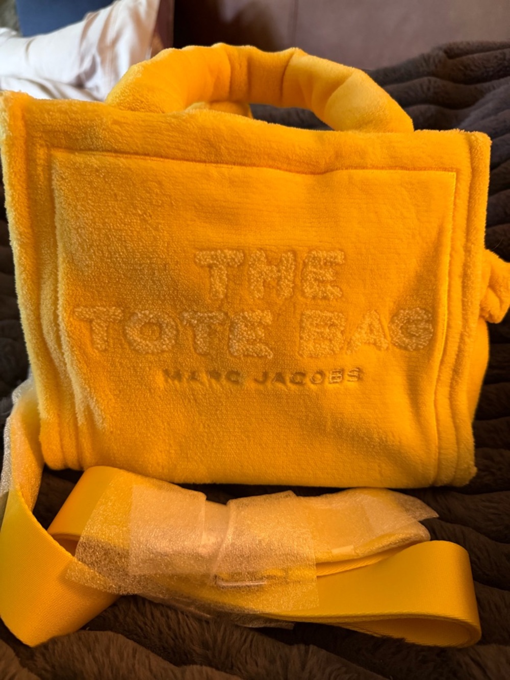 New The Tote Bag Marc Jacobs Plush Yellow